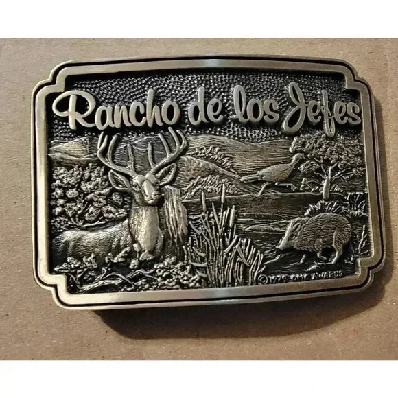 RANCHO DE LOS JEFES BELT BUCKLE - Picture 1 of 5